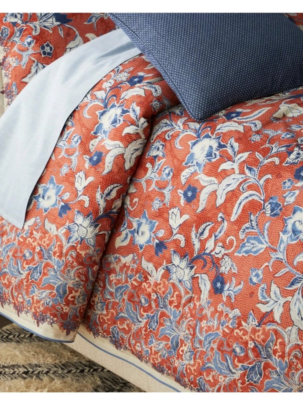 Ralph Lauren Mirabelle Duvet Cover Orange, Size KING 110x96, NWOT